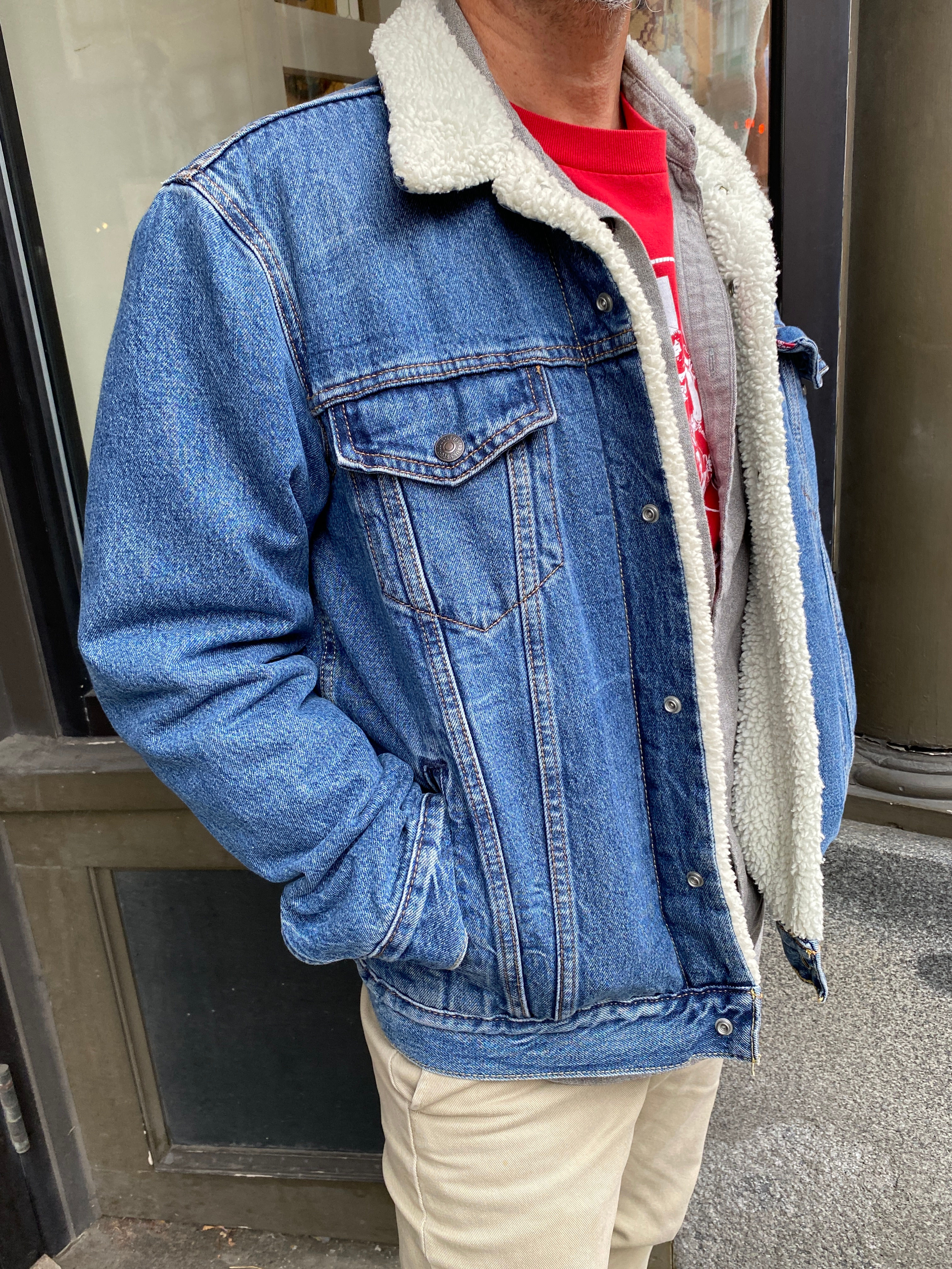 Men's Fleece-Lined Denim Jacket