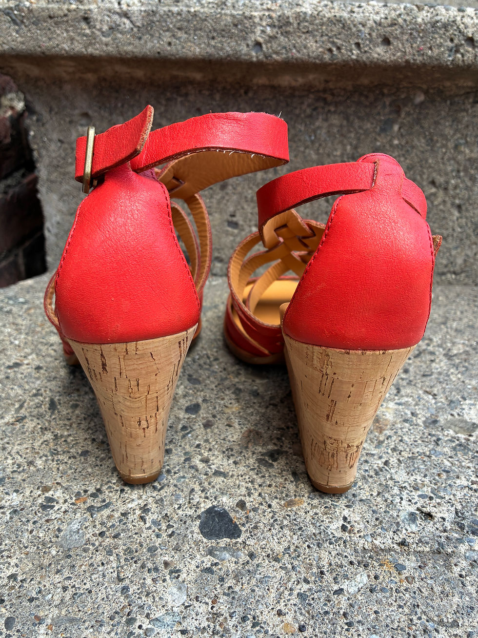 Thumbnail: Kork-Ease Leather Wedge Sandals