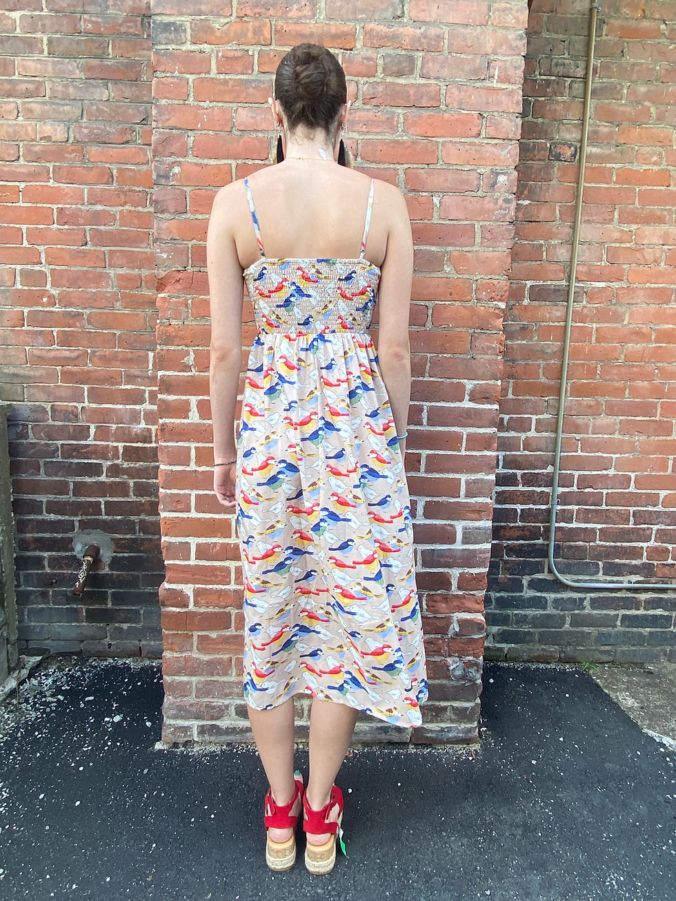 Thumbnail: Colorful Flock of Birds Dress