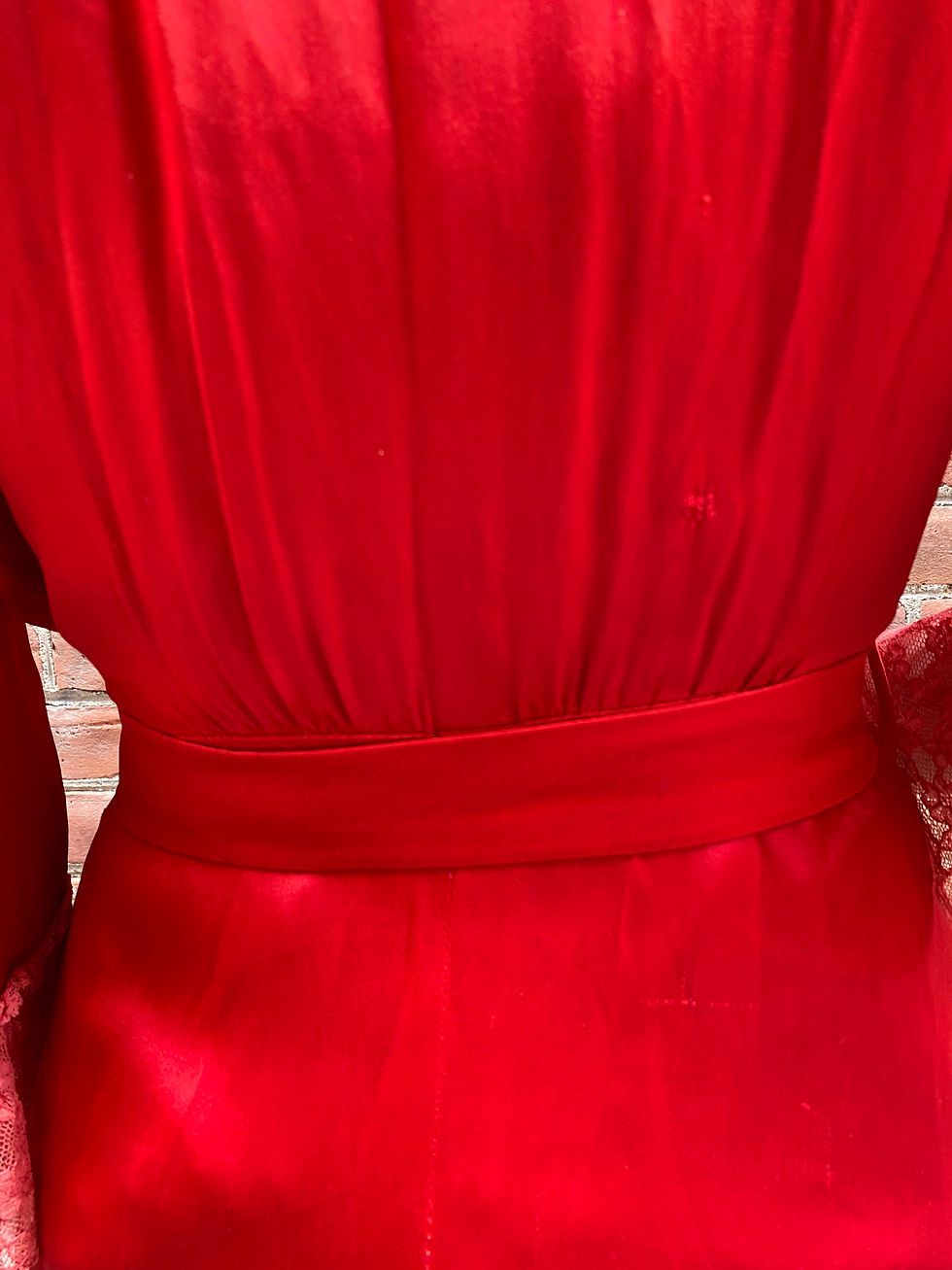 Thumbnail: Vintage 1940s Satin/Lace Robe