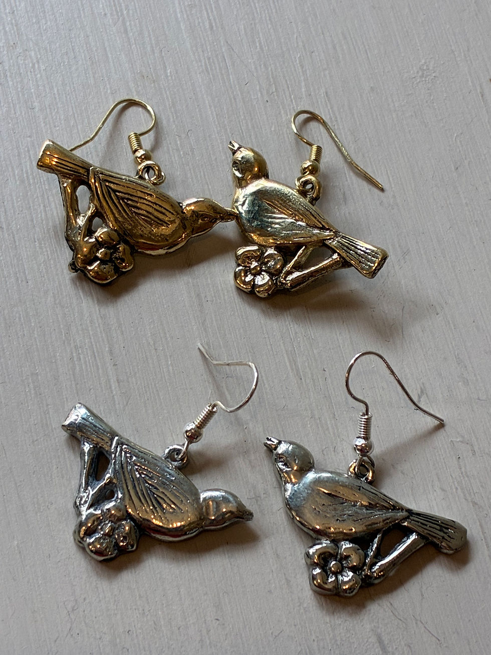 Thumbnail: Spring Bird & Flower Earrings