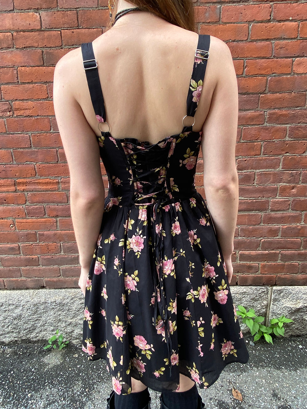 Thumbnail: Floral Corset Style Mini Dress