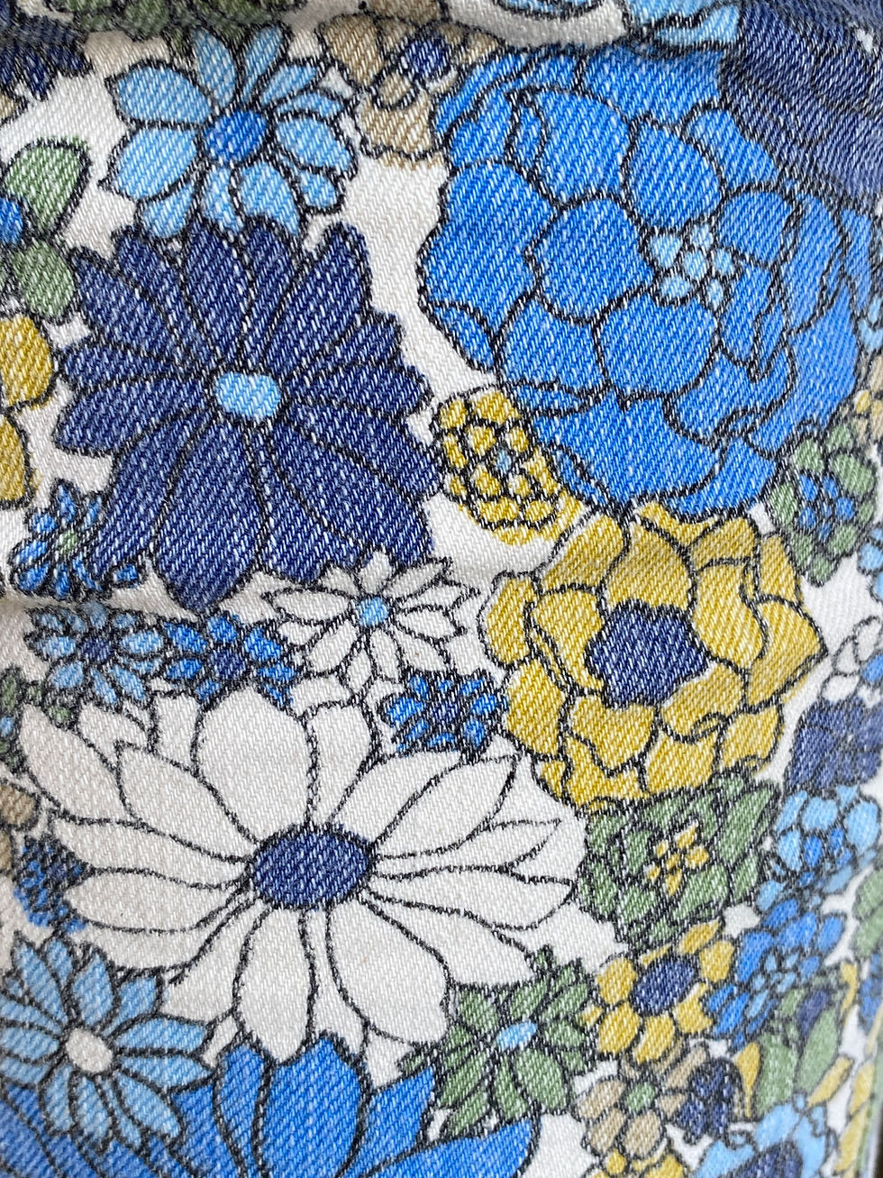 Thumbnail: Mother Brand Floral Straight Leg Jeans