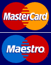 Master credit/debit cards accepted