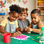 African American, Caucasian, and Latino preschoolers crafting.jpg