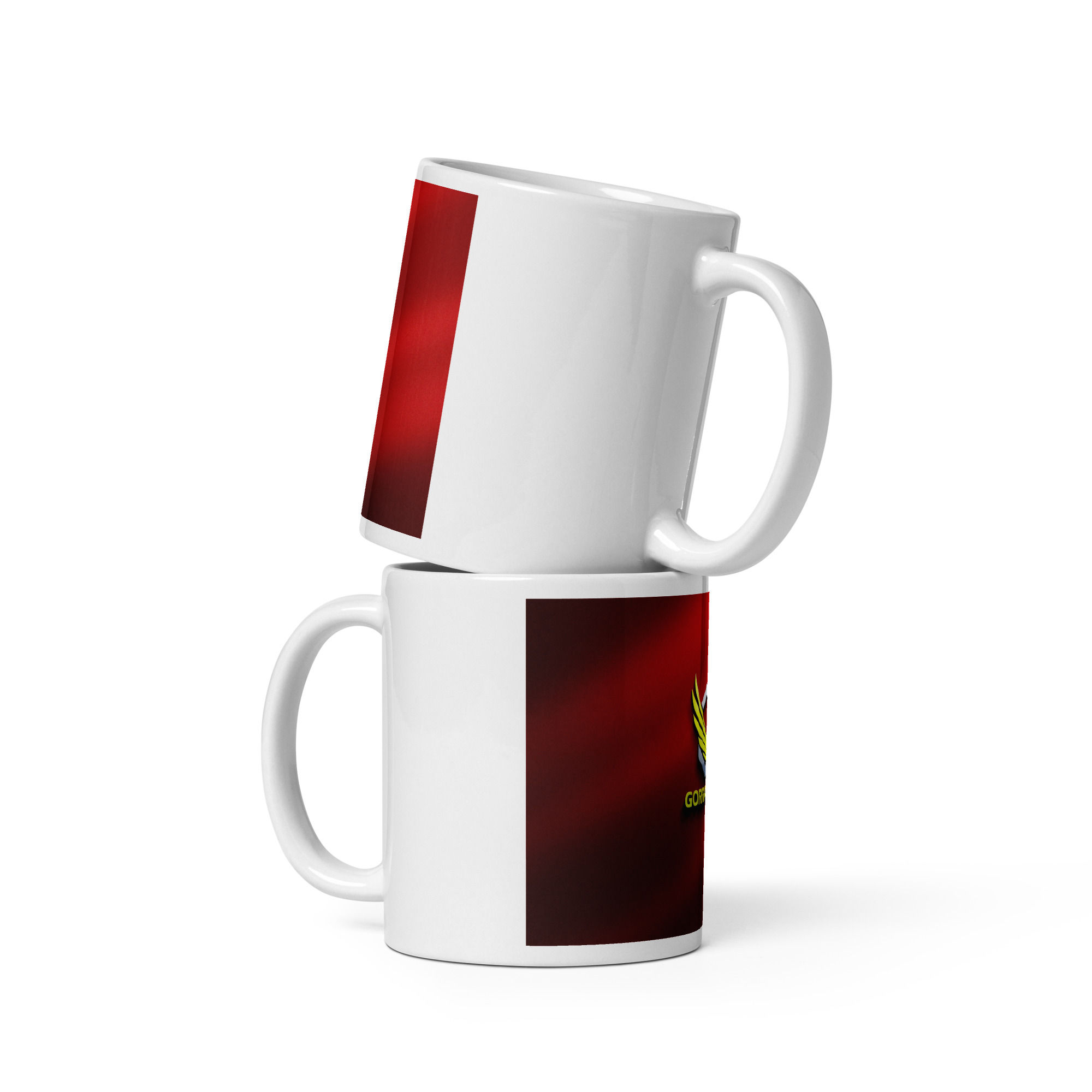 White glossy mug