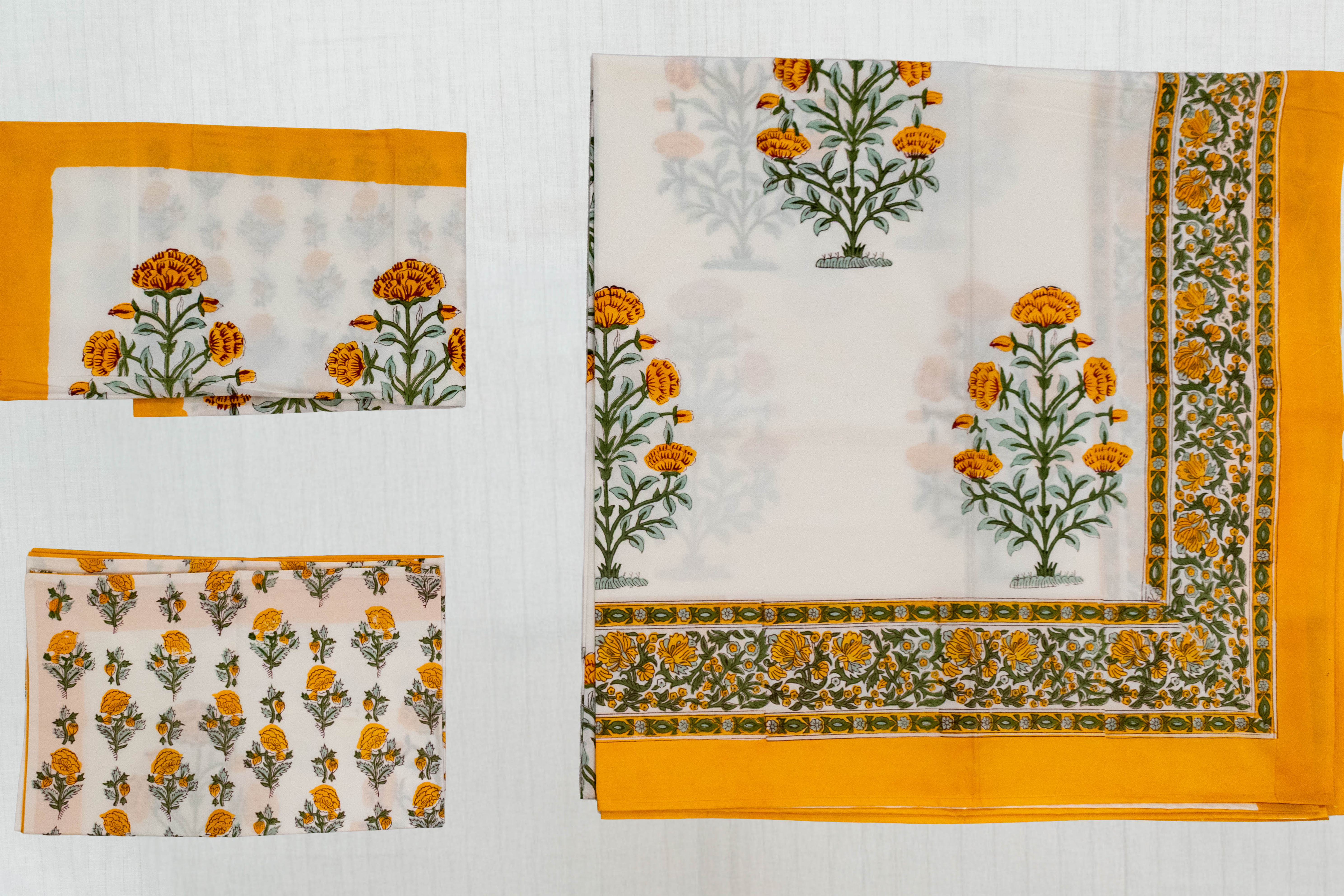 Jaipur Block Print King Size Bed Sheet-03