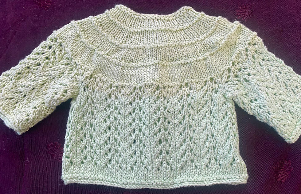 Thumbnail: Baby Bamboo green baby sweater 0-12 mos