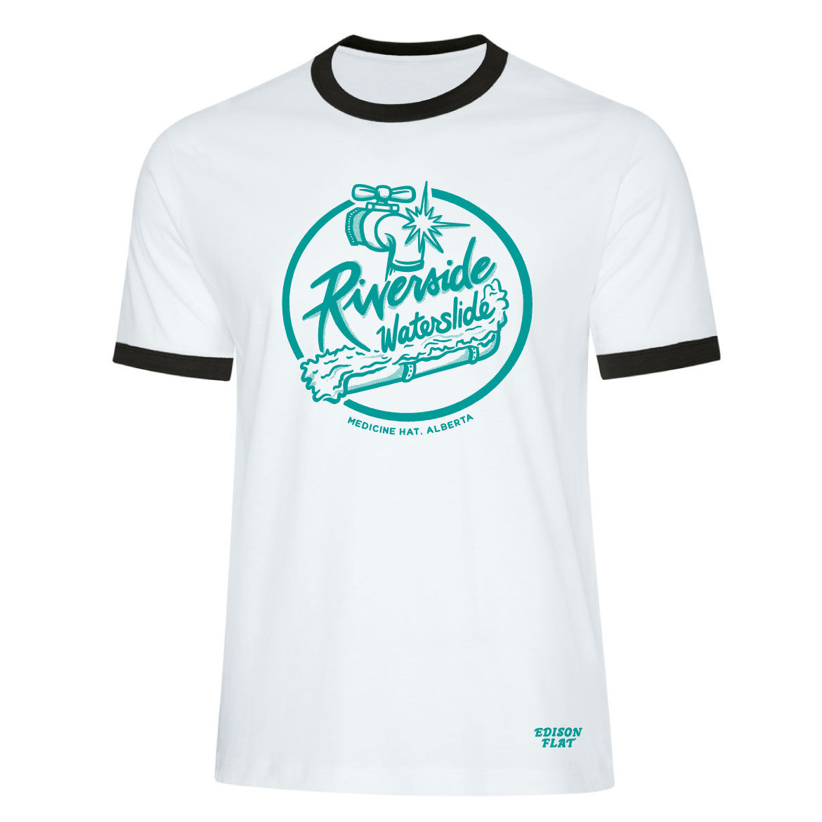 WHSL-T Riverside Waterslide Unisex Ringer T-Shirt (EFS007L7-9001)