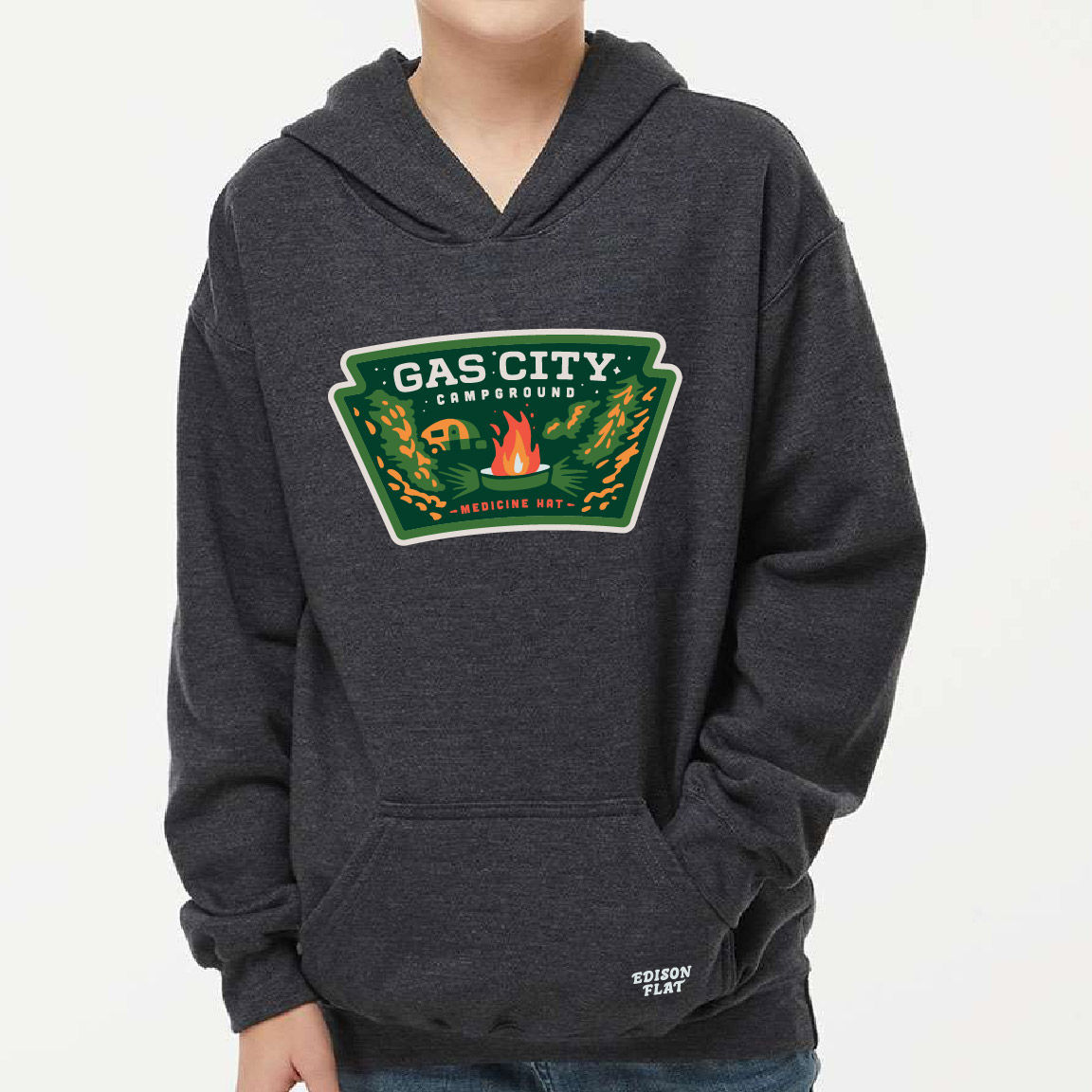 Gas City Campground Kids Hoodie (TEFT020YL6-3322)