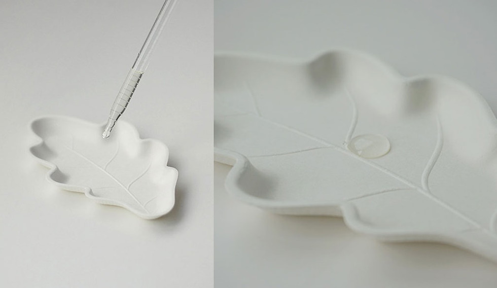 Thumbnail: Oak Leaf Plates Hanji Tray Set by KHJ Plus Nature Collection