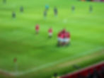 Jogadores do Manchester comemorando gol do Vidic