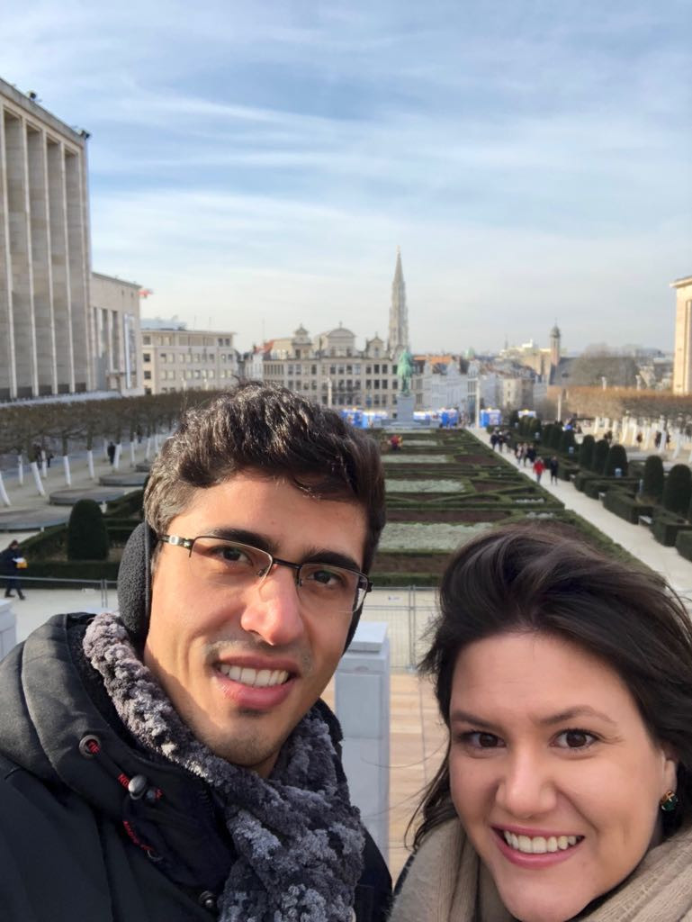 Felipe e Livia em Bruxelas