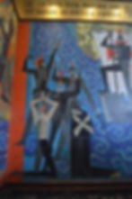 Parte do Mural de Oswaldo Guayasamín no Palácio Carondelet