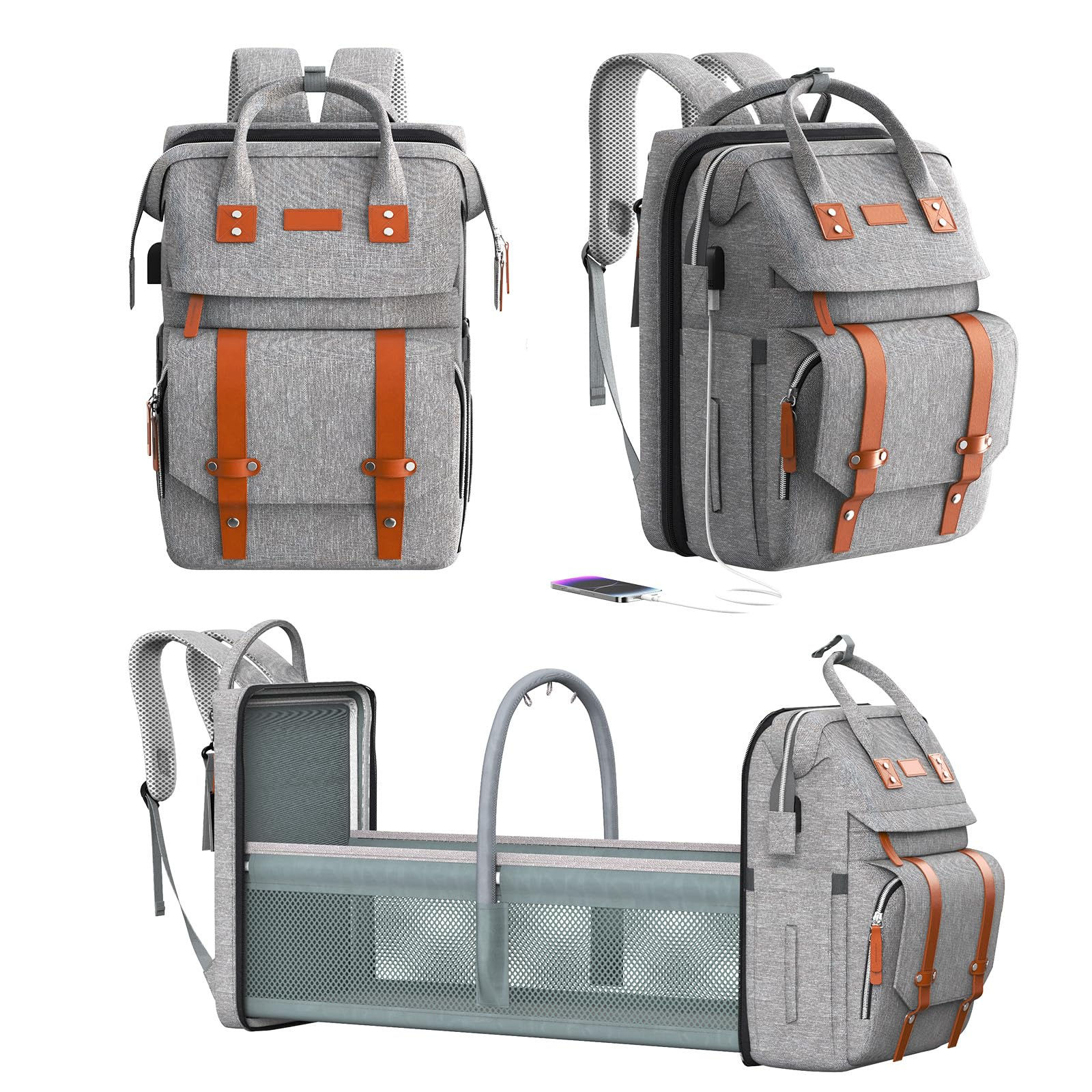 RECALLA Baby Backpack with Integrated Changing Pad