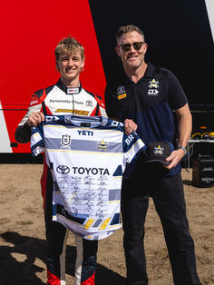 Jack Szewczuk on the podium at the NTI Townsville 500, GR Cup Round 2