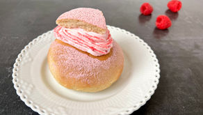 Semlor med hindbær