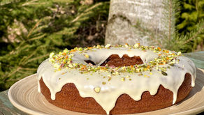Squashkage med appelsinglasur