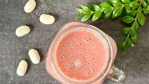 Lyserød smoothie med bønner