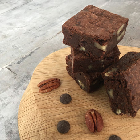 Chokoladebrownie med pekannødder