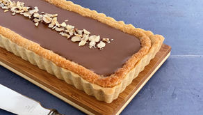 Kokosmazarintærte med nougat