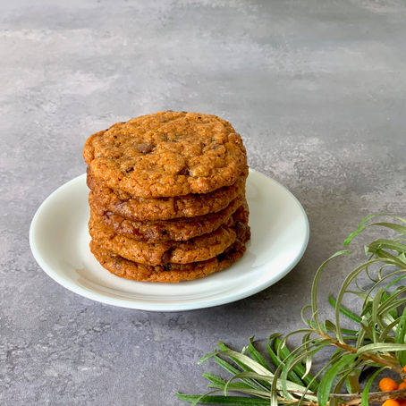 Cookies med havtorn og chokolade