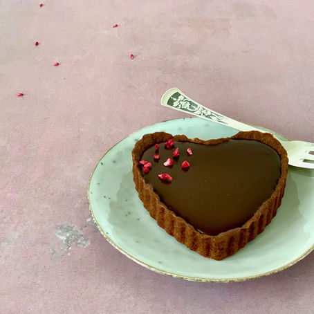 Chokoladetærte med saltkaramel