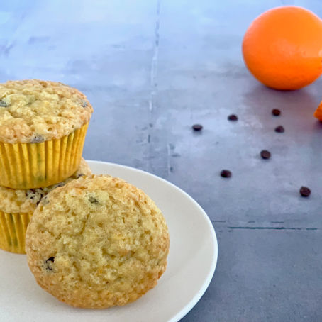 Appelsinmuffins med chokolade