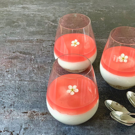 Cheesecake med rabarbergelé