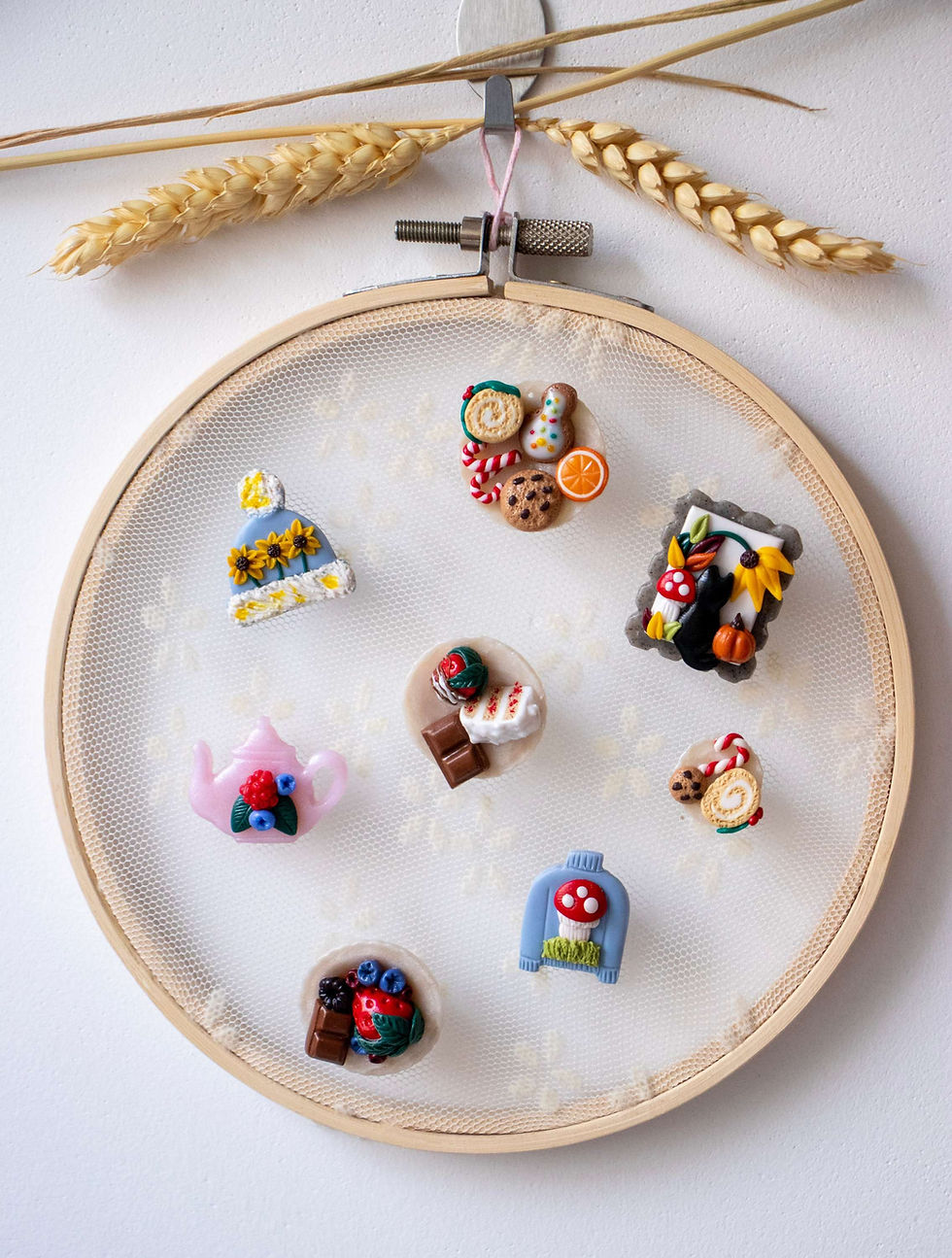 Thumbnail: Berries Teapot Clay Pin