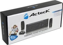 ACTECK KIT TECLADO MOUSE BOCINAS
