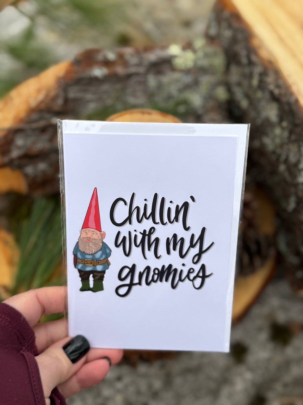 Thumbnail: Chillin With My Gnomies Greeting Card
