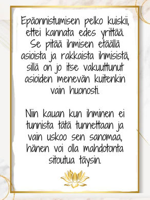 Vko 26 - Epäonnistumisen pelko