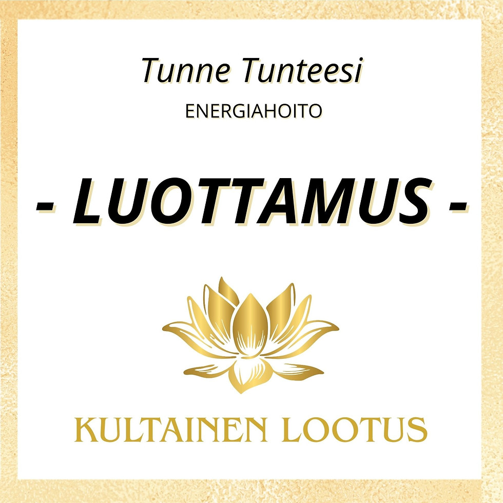 Tunne Tunteesi Luottamus ja Kultainen Lootus Logo