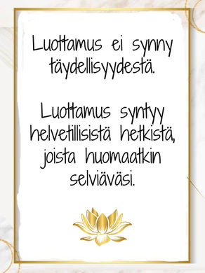 Mistä luottamus syntyy selitettynä tekstimuodossa valkoisella pohjalla