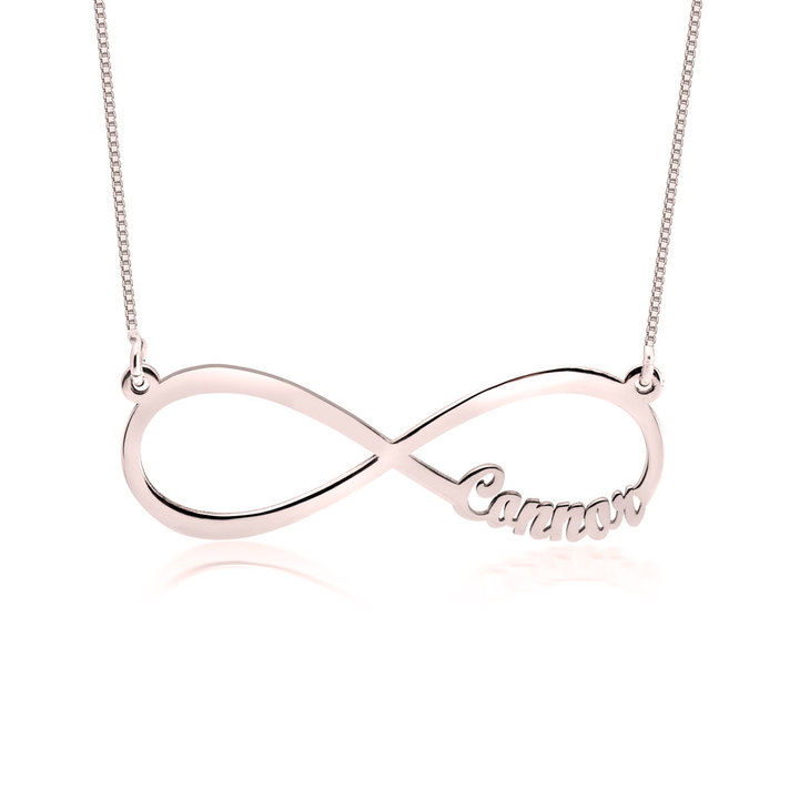 الصورة المصغرة: rose gold infinity necklace