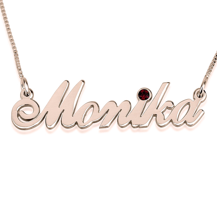 الصورة المصغرة: Alqismat Birthstone Name Necklace