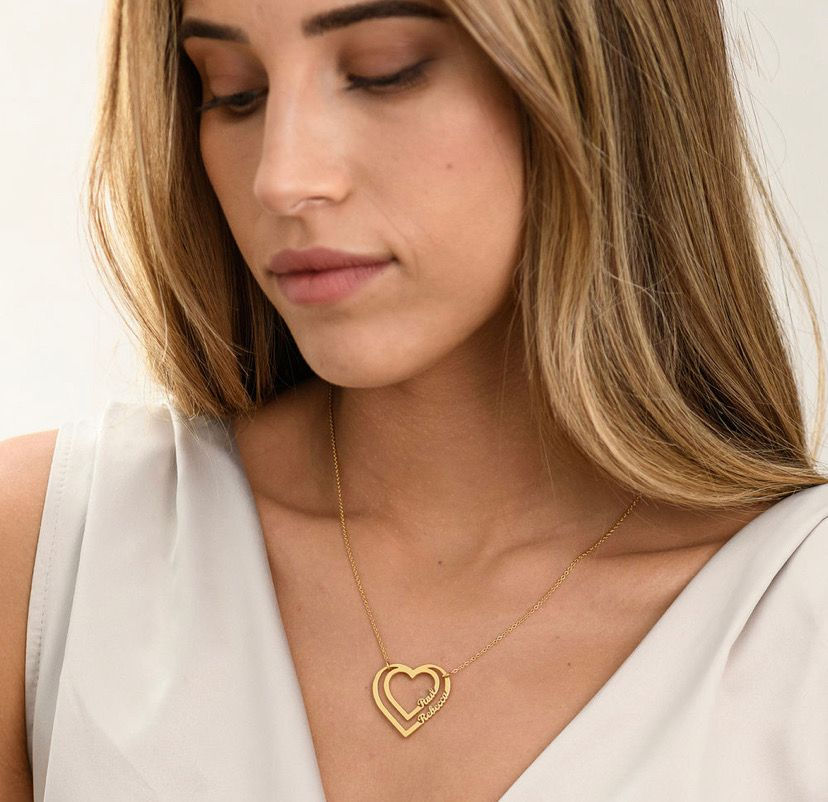 Thumbnail: Couple Name Necklace with Heart