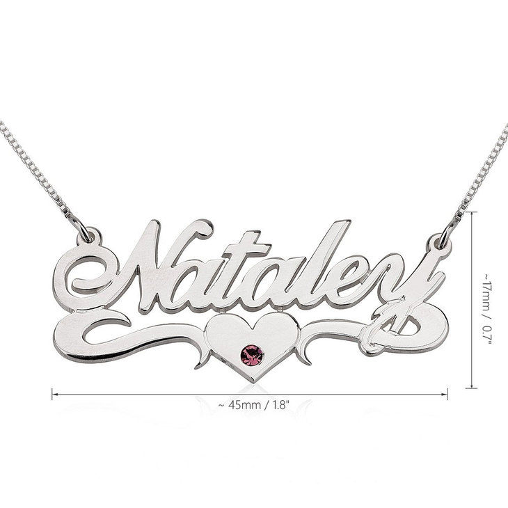 الصورة المصغرة: custom name necklace with birthstone