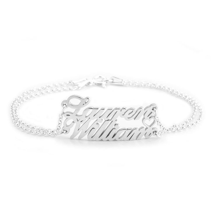 Alqismat Two Name Bracelet With Heart