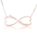 Alqismat Double Heart Infinity Necklace