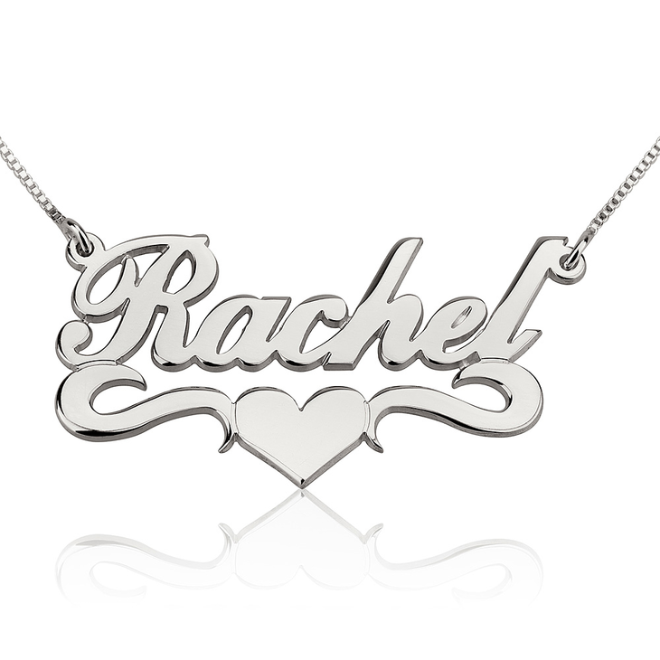 Thumbnail: Alqismat Heart Name Necklace