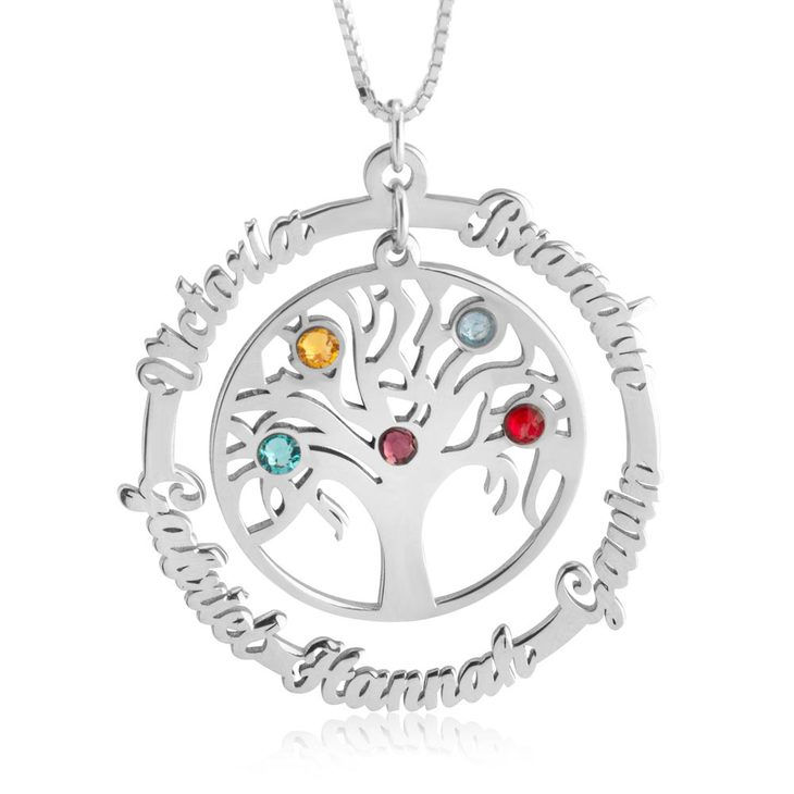 الصورة المصغرة: birthstone tree necklace