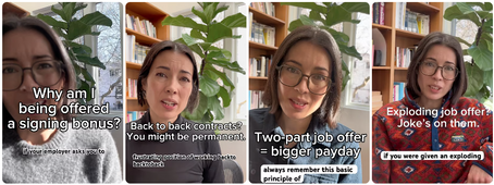 YouTube thumbnails of Rika Sawatsky's videos