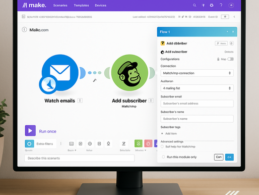 How to Set Up An Automated Mailchimp Email Campaign Using Make.com: Complete Guide For Canadian Small Businesses