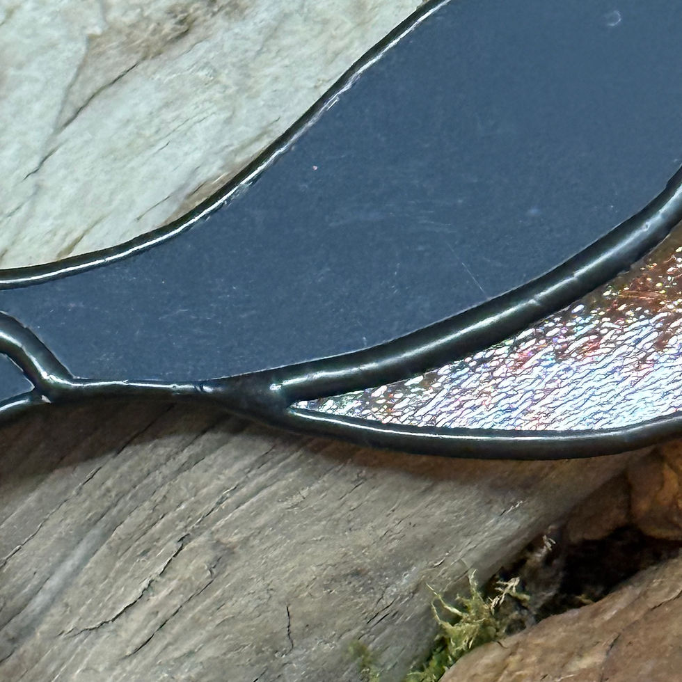 Thumbnail: Stained Glass Nuthaches on Driftwood