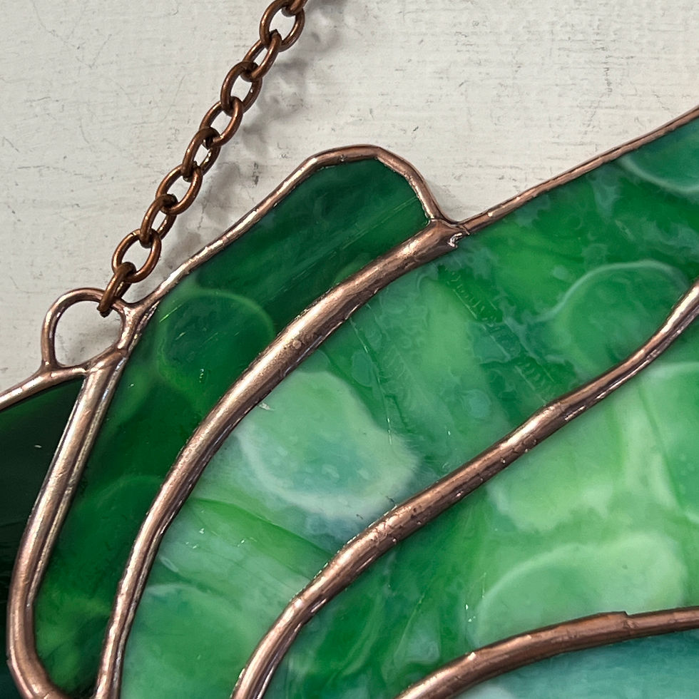 Thumbnail: STAINED GLASS FROG ON LILY PAD SUNCATCHER