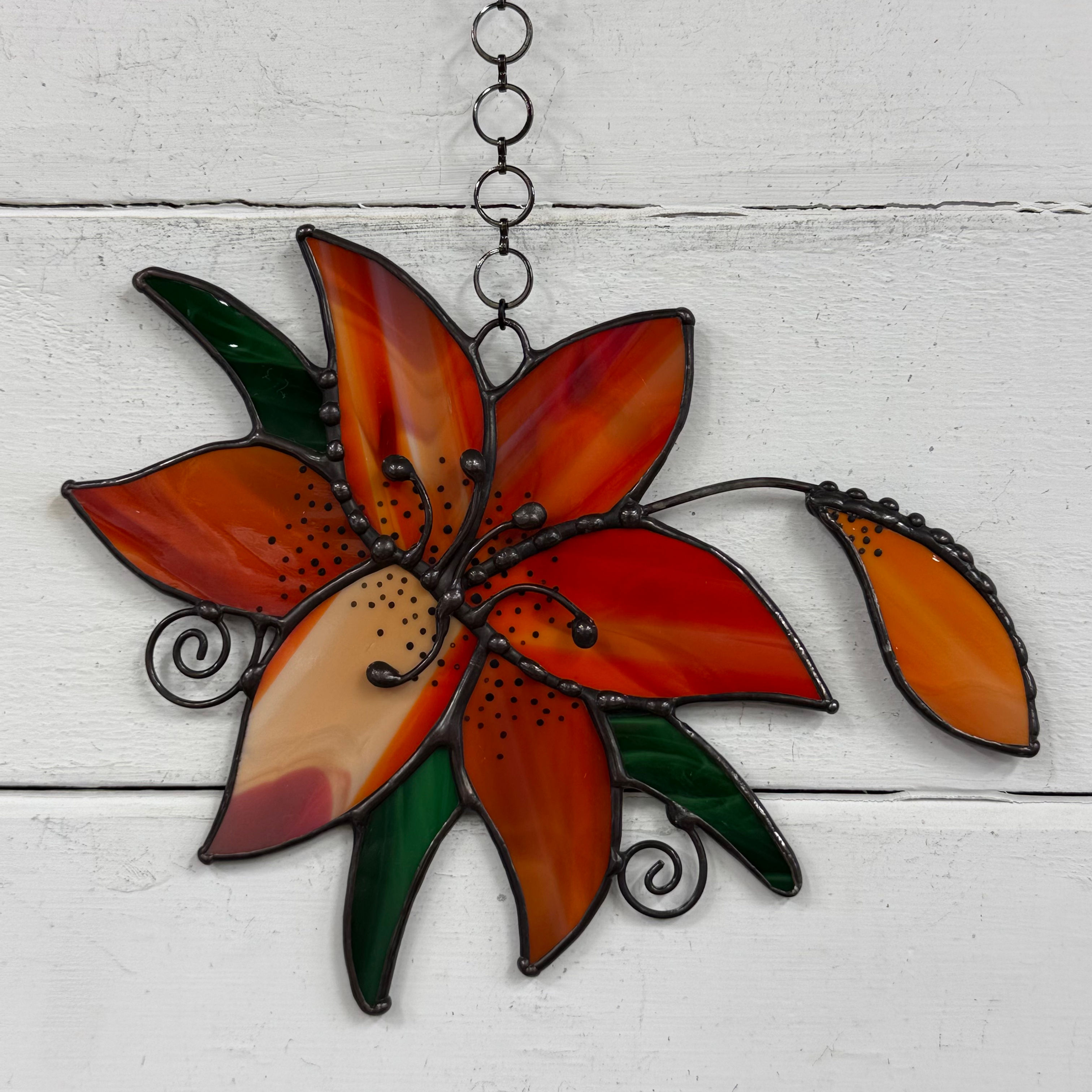 Stained Glass Lily Suncatcher