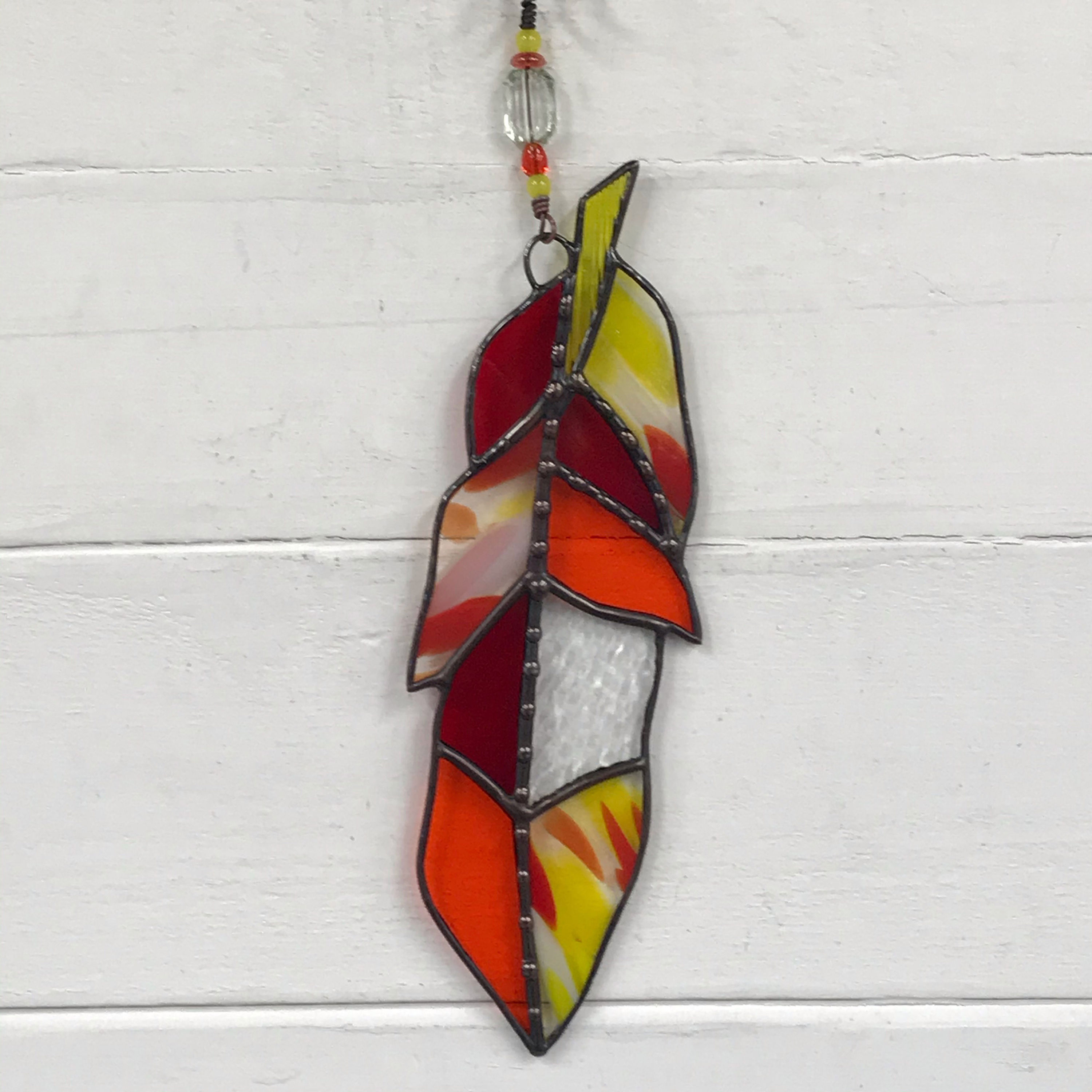 Stained Glass Feather Suncatcher