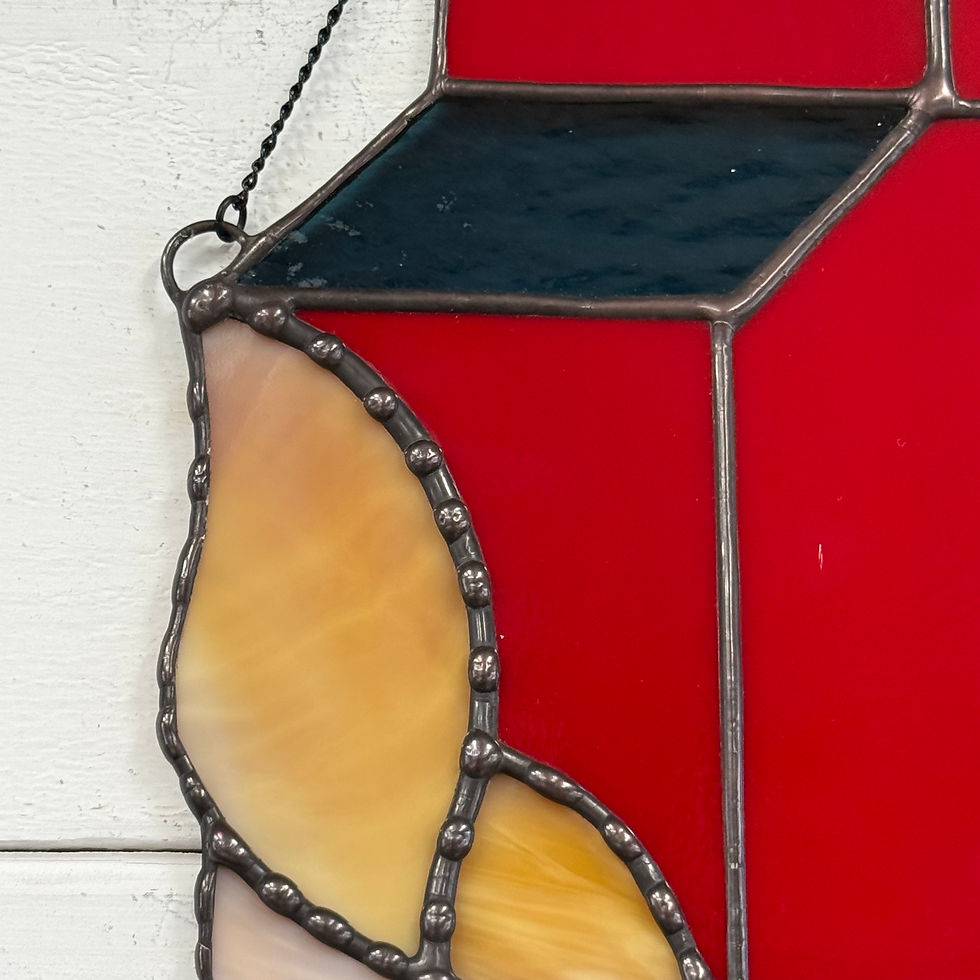 Thumbnail: Stained Glass Grain Elevator Suncatcher